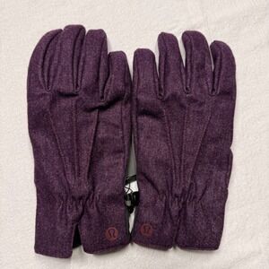 Lululemon City Keeper Gloves L/XL HTGT Purple Fleece-Lined Tech Touch Primaloft